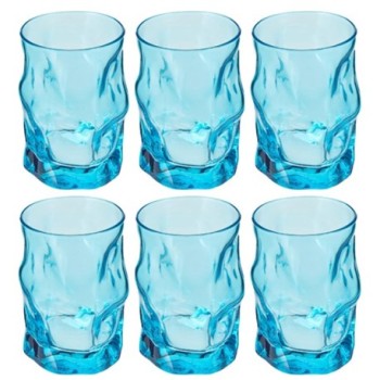 Lot de 6 verres Acqua Sorgente 30 cl Bleu Pâle