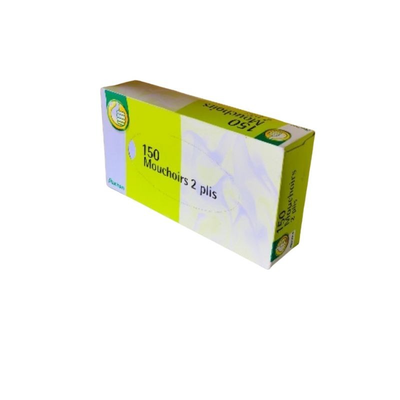 MOUCHOIR EN BOITE AUCHAN 150 MOUCHOIRS 2 PLIS "NET"
